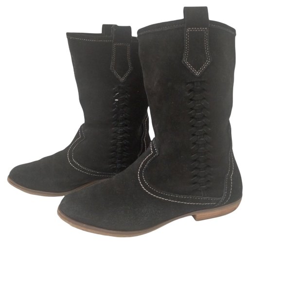 Sporto Bridget Black Suede Cowboy Boots Size 7.5 - Picture 9 of 14